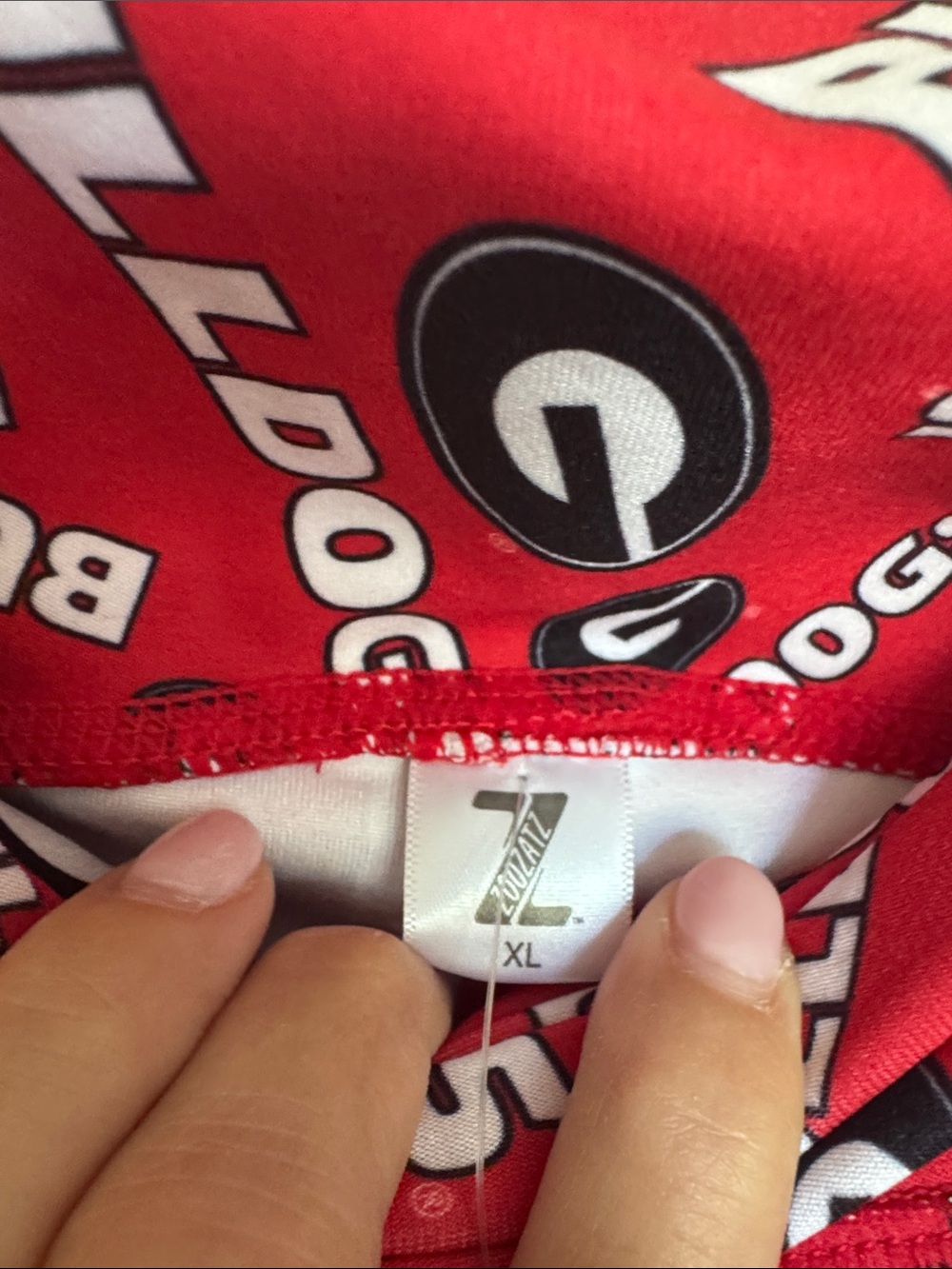 Red Georgia Bulldogs Print Leggings - Picture 6 of 6